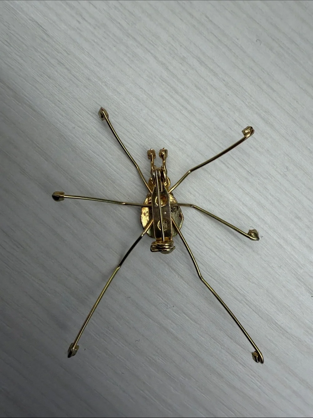 Gold Crystal Spider Brooch - Women's Accessory